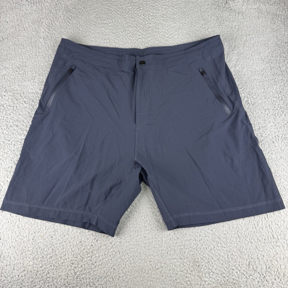 Mack Weldon Shorts Mens Sz XXL Blue‎ 4 Way Active Drawstring Performance Stretch